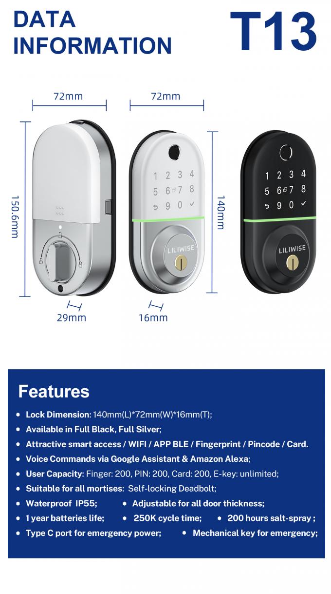 Inteligente Bluetooth Digital Door Lock Untuk Apartemen Hotel 6